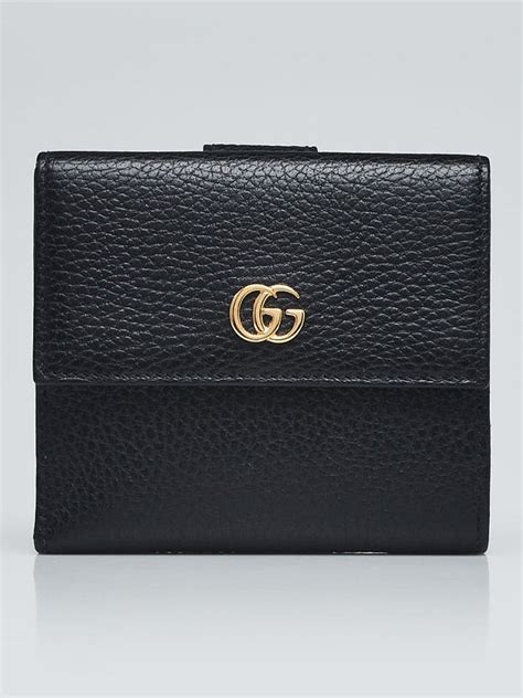 gucci leather french flap wallet|Gucci marmont leather wallet.